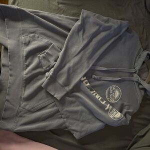 Gray Hoodie with Graphic Print